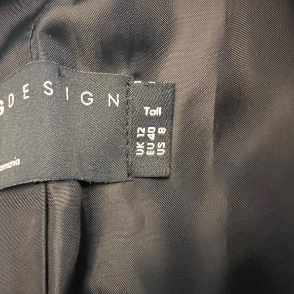 ASOS DESIGN - NWT Tall Relaxed Straight Suit Blazer in Turquoise Blue Sz 8 Tall - Picture 7 of 11